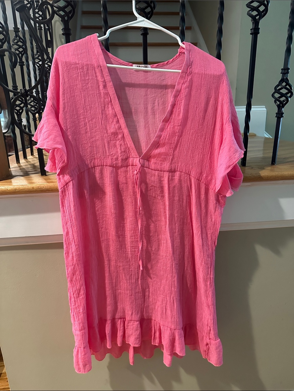 Lark & Ro Pink V-Neck Women's Swim Coverup